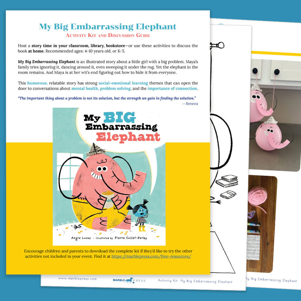 Teacher's Kit My Big Embarrassing Elephant written by Angie lucas