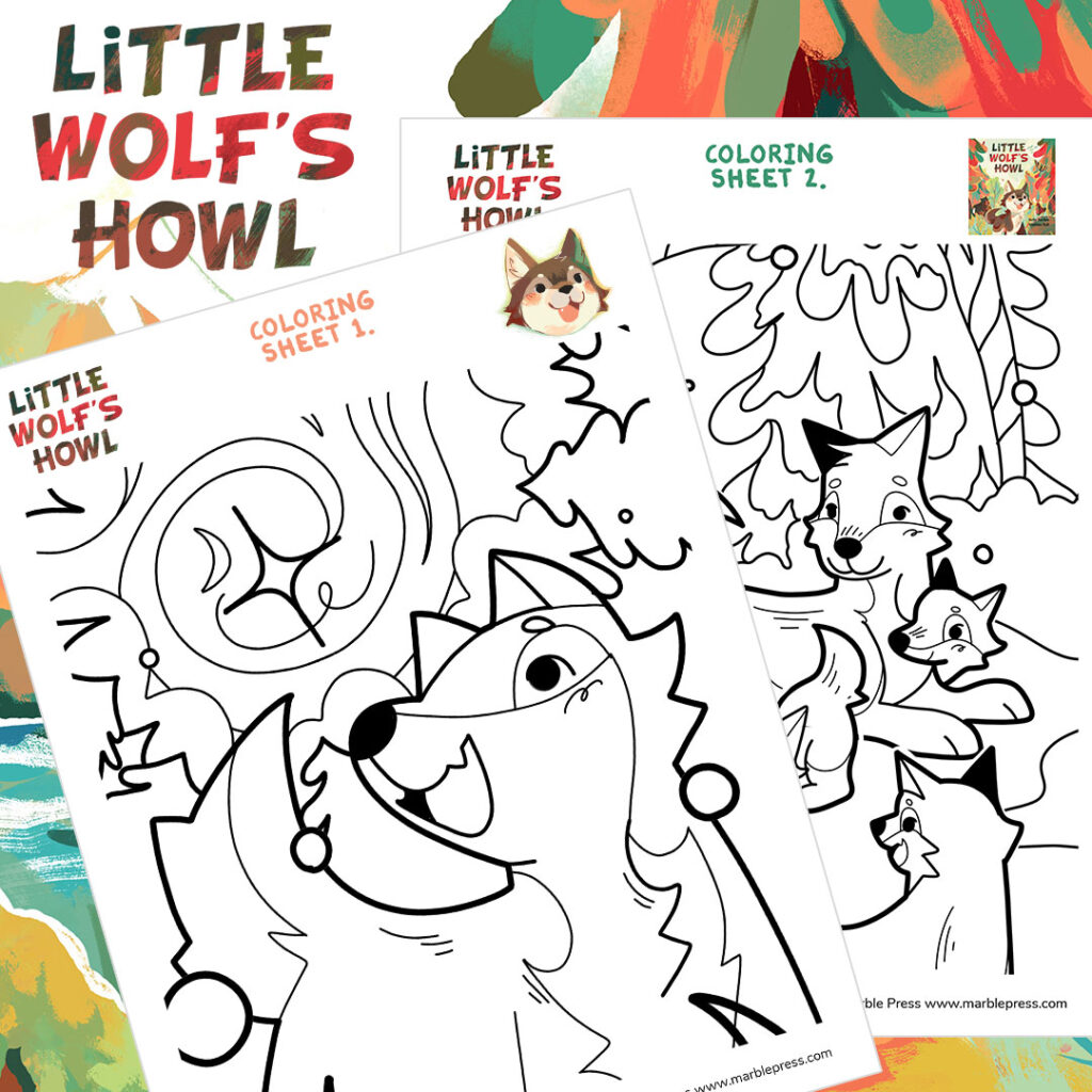 Little Wolf's Howl Activity kit- coloring