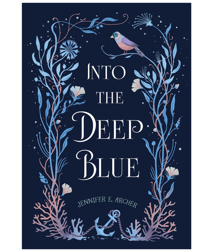 Into the Deep Blue by Jennifer E. Archer book cover art and design by Susan Szecsi 9781958325377-Into the deep blue