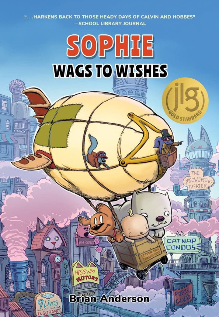 Sophie Wags to Wishes Vol 3 by Brian Anderson humorous graphic novel for middle-grade 8-12 published Marble Press