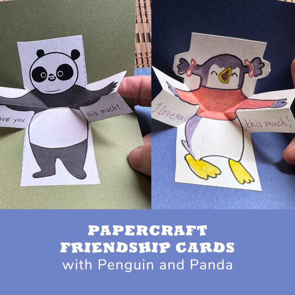 Free valentine's day, friendship day card, template, papercraft