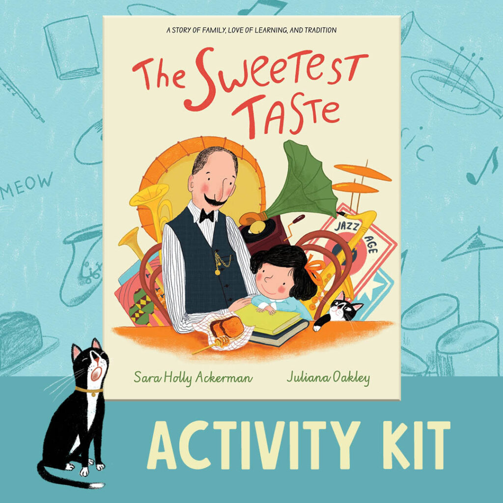 Free Activity Kit for The Sweetest Taste by Sara Holly Ackerman's picture book, Jewish tradition, back to school, 1920s, honey cake, Rosh Hashanah